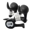 Bastis - Set of 3 Dog Tail Hooks Hat Coat Key Wall Mounted Hanger (Black) view 1