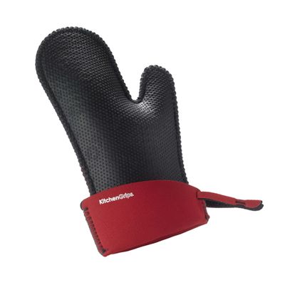 Kitchen Grips Chef's Mitt, Small, Cherry/Black