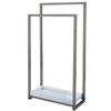 Kingston Brass SCC8268 Pedestal 2-Tier Steel Construction Towel-Rack with Wooden Case, Brushed Nickel view 1