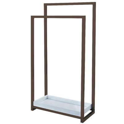 Kingston Brass SCC8265 Pedestal 2-Tier Steel Construction Towel-Rack with Wooden Case, Oil Rubbed Bronze