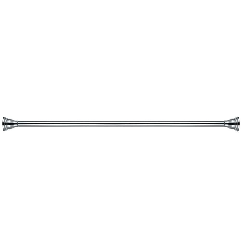Kingston Brass SR111 Americana 60-Inch-72-Inch Tension Shower Rod with Decorative Flange, Polished Chrome