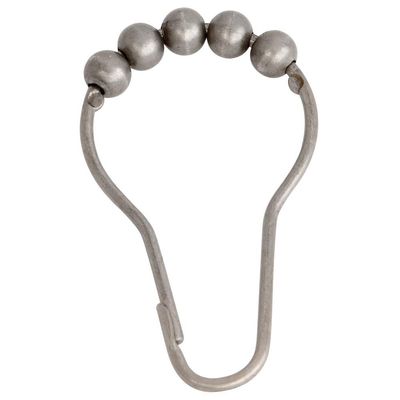Kingston Brass SRCR128 Roller Ball Shower Curtain Rings (12 Pieces/Set) in Brushed Nickel