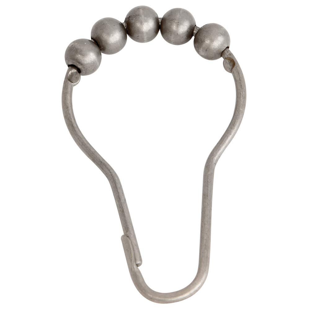 Kingston Brass SRCR128 Roller Ball Shower Curtain Rings (12 Pieces/Set) in Brushed Nickel