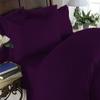 Elegant Comfort 1500 Premier Luxury Silky Soft Wrinkle & Fade Resistant 4 pc Sheet Set, Deep Pocket Up to 16" and Many Colors, Queen Dark Purple view 2
