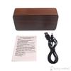 RayLineDo Fashion USB/AAA Brown Wood Red LED Light Wooden Digital Alarm Clock -Time Temperature Date Display - Voice and Touch Activated view 4