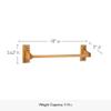 Design House Dalton Towel Bar, 18 in, Wall Mount, Easy Installation, Wood, Honey Oak, 18 in L x 5 in W x 3.62 in H, 561183 view 2
