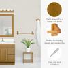 Design House Dalton Towel Bar, 18 in, Wall Mount, Easy Installation, Wood, Honey Oak, 18 in L x 5 in W x 3.62 in H, 561183 view 3