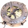 Vintage Navigational Compass Functional Tool Home & Table Decor Nautical Sundial Compass Round Brass Finish view 2