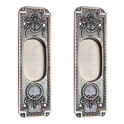 Adonai Hardware Hazargaddah Brass Decorative Flush Pull (Supplied as 2 Pieces per Pack) (Antique Brushed Nickel)