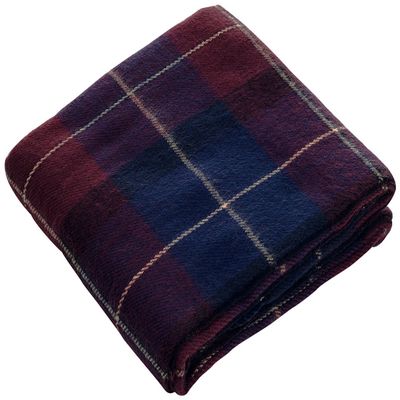 Lavish Home Throw Blanket 50x60 Soft Cashmere-Like Acrylic, Machine-Washable and Lightweight Decorative Throw Blanket for Bed, Sofa, or Chair - (Blue & Red Plaid)