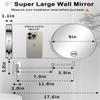 Gospire 9 Inch Extra Large Wall Mounted Mirror with 1X/10X Magnification, 360 Swivel & Extendable, Chrome Polished Finish for Bathroom Vanity, Shaving & Makeup (Men & Women) view 2