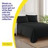 1500 Supreme Collection Twin Sheet Sets Black - 3 Piece Bed Sheets and Pillowcase Set for Twin Mattress - Extra Soft, Elastic Corner Straps, Deep Pocket Sheets, Twin Black view 3