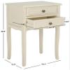 SAFAVIEH Home Collection  Lori Barley End Table with Two Storage Drawers, French Farmhouse Accent Table, Scalloped Apron Design, Fully Assembled (AMH6576E) view 3