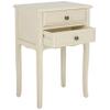 SAFAVIEH Home Collection  Lori Barley End Table with Two Storage Drawers, French Farmhouse Accent Table, Scalloped Apron Design, Fully Assembled (AMH6576E) view 4