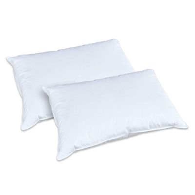 Creative Living Solutions 100% Natural Goose Feather Down Pillows King Size 20"x36" Set of Two