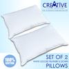 Creative Living Solutions 100% Natural Goose Feather Down Pillows King Size 20"x36" Set of Two view 2