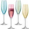 LSA International Pastel Polka Champagne Flute (4 Pack), 7.6 fl. Oz., Assorted view 1