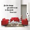 Newclew Be the change you wish to see Mahatma Gandhi removable Vinyl Wall Decal Home Dcor Large view 1