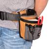 Dickies Zipper Pocket Canvas Pouch for Tool and Work Belts, Four Pockets, Cushioned Pocket, Grey/Tan view 4