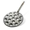 De Buyer MINERAL B Carbon Steel Aebleskiver & Poffertjes Pan - 10.5 Outer Diameter - Ideal for Mini Pancakes - Naturally Non-Stick Finish - Made in France view 1