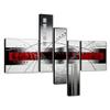 Wieco Art Stretched and Framed 100% Hand-Painted Modern Canvas Wall Art Decor Perfect White Lines Home Decoration Abstract Oil Paintings on Canvas 5pcs/Set view 1