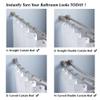 Uigos Shower Curtain Rings for Bathroom - Stainless Steel, Set of 12, Chrome view 3