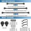 Urbanest Classic Forged Iron Hammered Ball Window Drapery Rod Set (Black, 48"-84") view 4