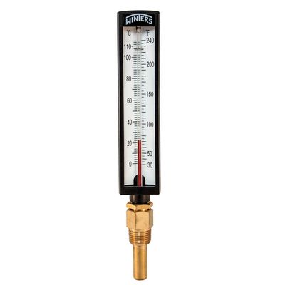 Winters TAS132LF 5S2 Lead free Well Thermometer, 1/2" NPT, 30/240 degrees F, Bottom connected