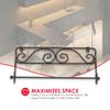 Steel Wall-Mounted Paper Towel Holder (Black), by Home Basics | Scroll Design Kitchen Paper Towels Holder | Fits Standard and Jumbo-Sized Towels | Space-Saving Design view 2