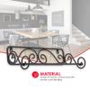 Steel Wall-Mounted Paper Towel Holder (Black), by Home Basics | Scroll Design Kitchen Paper Towels Holder | Fits Standard and Jumbo-Sized Towels | Space-Saving Design view 3