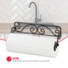 Steel Wall-Mounted Paper Towel Holder (Black), by Home Basics | Scroll Design Kitchen Paper Towels Holder | Fits Standard and Jumbo-Sized Towels | Space-Saving Design view 4