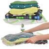The Chestnut 8 Travel Space Saver Bags - No Vacuum or Pump - for Clothes - Reusable - Luggage Compression - Set of 4 L and 4 M Sacks - Transparent view 1