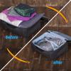 The Chestnut 8 Travel Space Saver Bags - No Vacuum or Pump - for Clothes - Reusable - Luggage Compression - Set of 4 L and 4 M Sacks - Transparent view 2