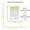 The Chestnut 8 Travel Space Saver Bags - No Vacuum or Pump - for Clothes - Reusable - Luggage Compression - Set of 4 L and 4 M Sacks - Transparent view 4