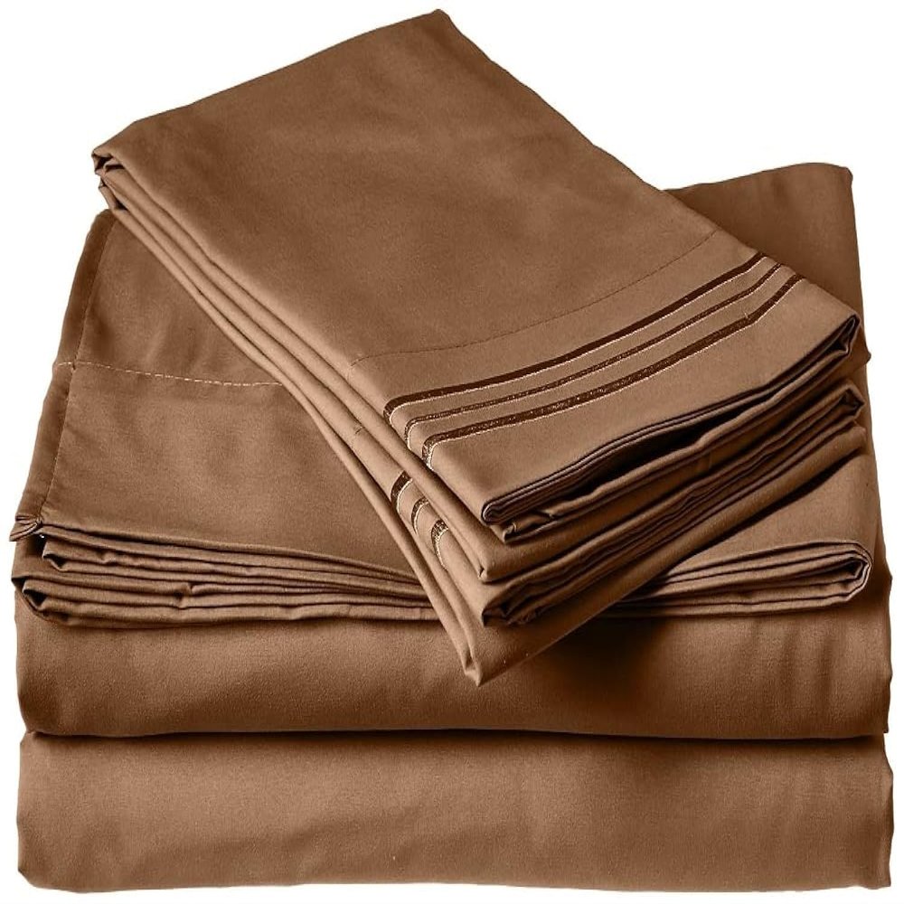 Elegant Comfort 1500 Premier - Wrinkle Resistant - Hotel Quality Ultra Soft Luxurious 4 pcs Bed Sheet Set, Deep Pocket Up to 16" - Many Size and Colors, King, Taupe
