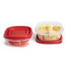 Rubbermaid Easy Find Lids Food Storage Containers, 1.25 Cup, Racer Red, 4-Piece Set view 2