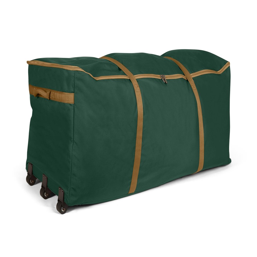 Covermates Keepsakes Christmas Tree Rolling Cinch Bag  Heavy-Duty Polyester Holiday Storage with Wheels, Reinforced Handles & Cinch Straps  Durable Christmas Tree Storage Solution, Green