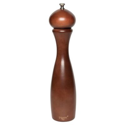 Fletchers' Mill Marsala Collection Pepper Mill, Walnut Stain - 12 Inch, Adjustable Coarseness Fine to Coarse, MADE IN U.S.A.