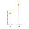 BambooMN 4" Decorative Yellow Smiley Smile Face Cocktail Sandwich Fruit Cupcake Bamboo Skewer Picks for Any Party, 100 Pieces view 4
