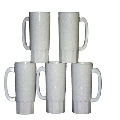 Talisman, Plastic Beer Mugs, Large 32 Ounce, Pack 8, Color Granite
