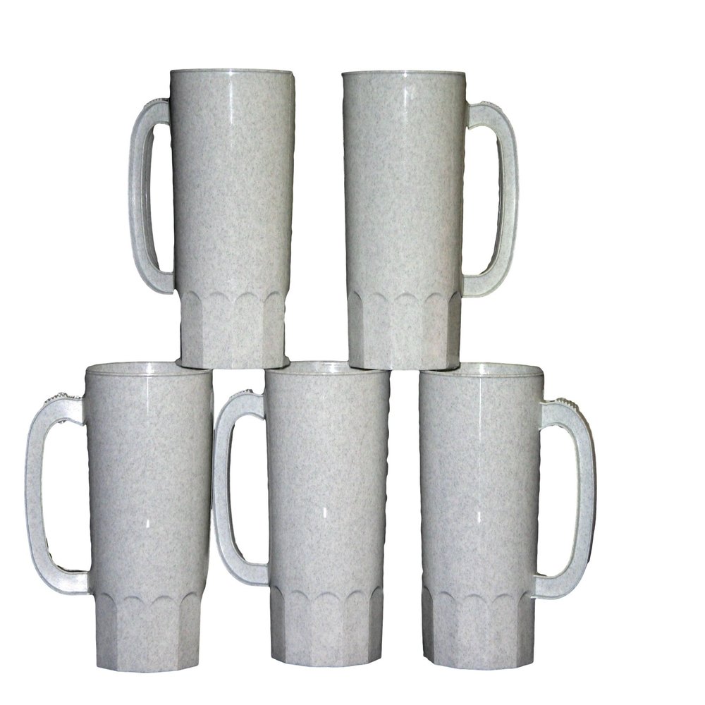Talisman, Plastic Beer Mugs, Large 32 Ounce, Pack 8, Color Granite