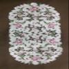 Doily Boutique Table Runner Embroidered with Light Pink Cutwork Roses, Size 70 x 15 inches view 2