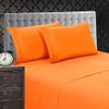 Elegant Comfort 1500 Premier Wrinkle & Fade Resistant 4 pc Sheet Set, Deep Pocket Up to 18" and Colors, Queen Orange view 1