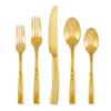 Hampton Forge Paris Hammered , Stainless Steel, 20-Piece Flatware Set, Gold view 1