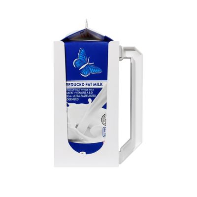 Carton Caddy XL Half Gallon Milk Carton Holder with Handle, Juice Box, Soda Bottle and Milk Half Gallon Holder with Handle, Rust Free, Dishwasher Safe, Reusable, Easy to Clean, Ergonomic