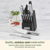 Cuisinart Stainless Steel Hollow Handle 15-Piece Cutlery Block Set, Kitchen Knife Set with Steel Blades for Precise Cutting, Durable Knives with Ergonomic Handles, C77SS-15PK view 2