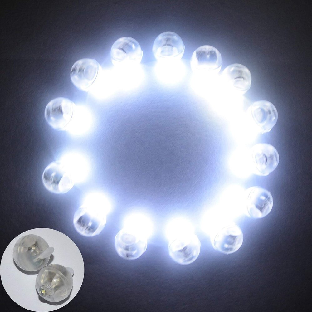 Neo LOONS 100pcs/lot 100 X White Round Led Ball Lamp Balloon Light long standby time for Paper Lantern Balloon Light Party Wedding Decoration