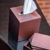 DACASSO Leather Tissue Box Cover - Luxury Leather Tissue Box Cover for Square Tissue Box - Elegant Tissue Cover & Sophisticated Office Decor - (Brown) view 4