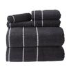 Lavish Home 6 Piece Bathroom Towels Set - 525GSM 100% Cotton Bathroom Essentials - 2 Bath Sheets, 2 Hand Towels, and 2 Wash Cloths for Bath, Shower, Gym, Spa, and Dorm Room (Black) view 1