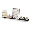 Wallniture Denver 46" Black Floating Shelf for Wall Collage, Picture Ledge Shelf for Living Room Decor view 3